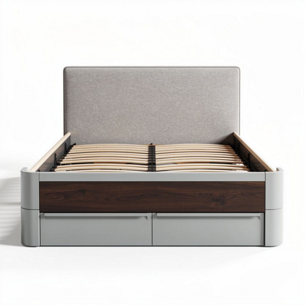 Bed met opbergruimte voor de slaapkamer - MDF en hout - 200 x 160 x 100cm