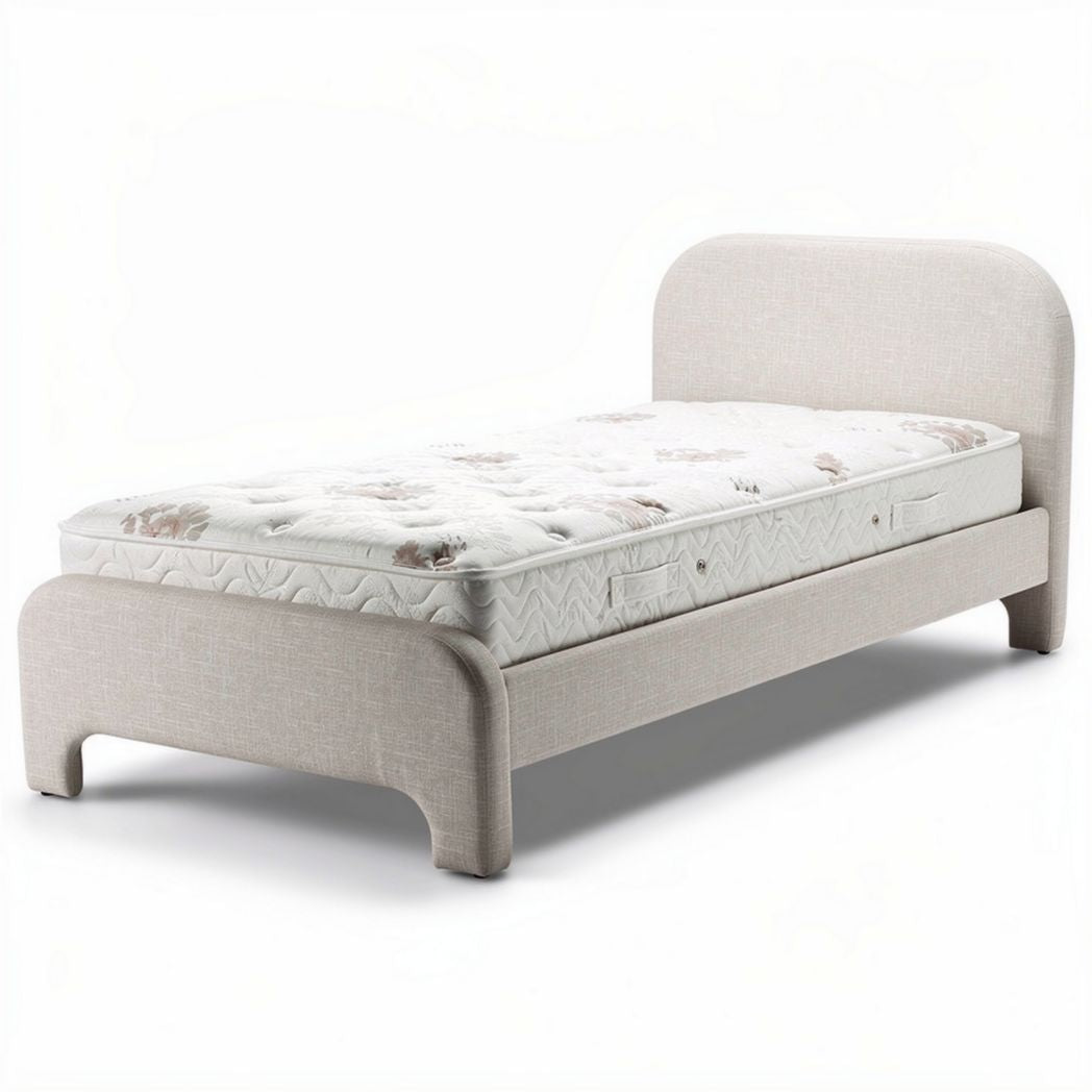 Bed met gestoffeerd hoofdeinde voor de slaapkamer - 200 x 100 x 50cm