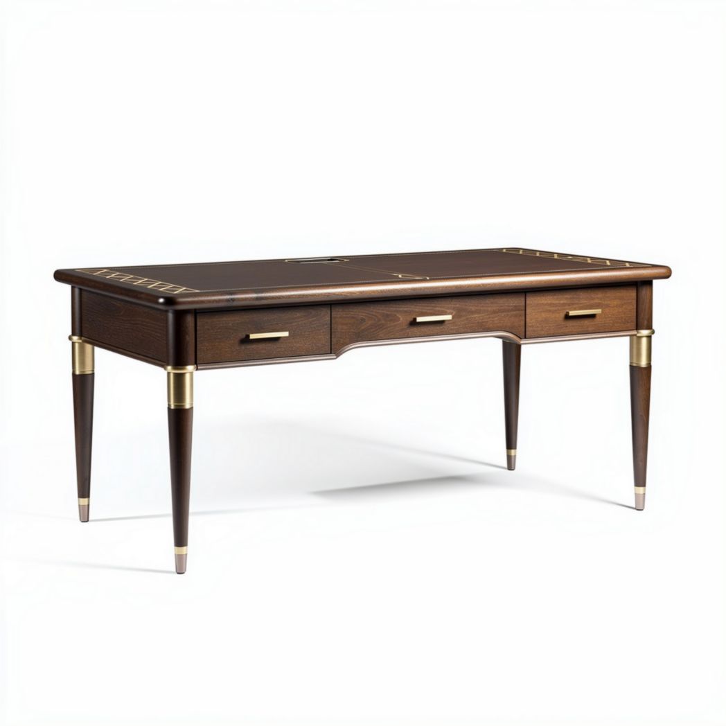 Bureau van hout voor de werkkamer met lades - 140 x 70 x 75cm