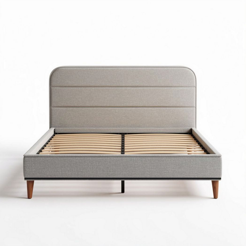 Bedframe van gestoffeerd materiaal voor de slaapkamer - 200 x 160 x 30cm
